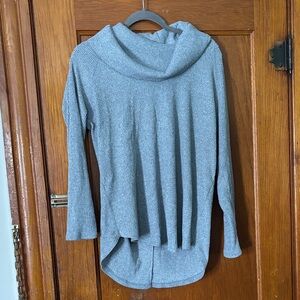 Terra & Sky Light Gray Cowl Neck Sweater